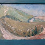Anne Scott - On the sussex downs - Oil - Framed - 13x11"